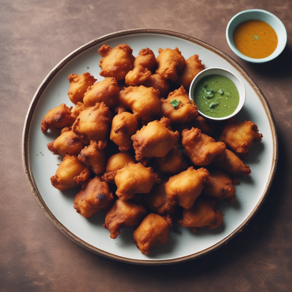Plate of pakoras